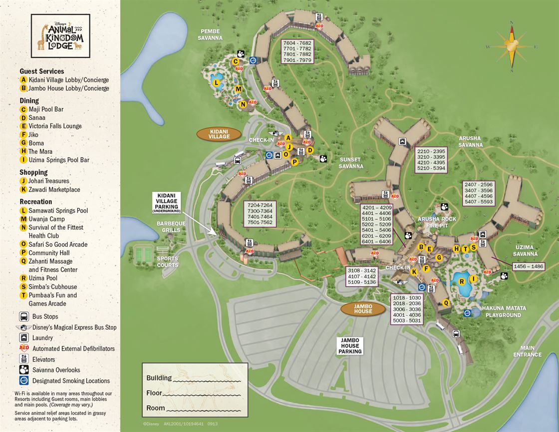 Disney's Animal Kingdom Villas resort map