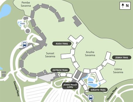 Disney's Animal Kingdom Villas resort map