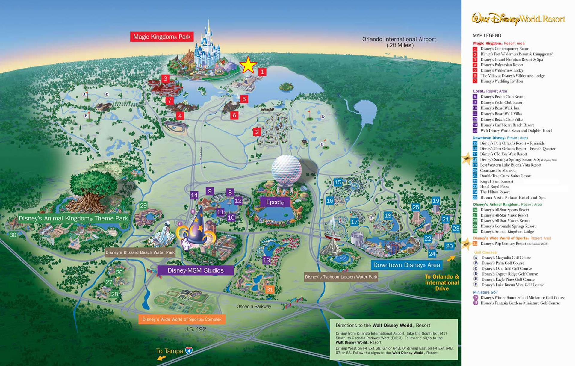 Bay Lake Tower resort map