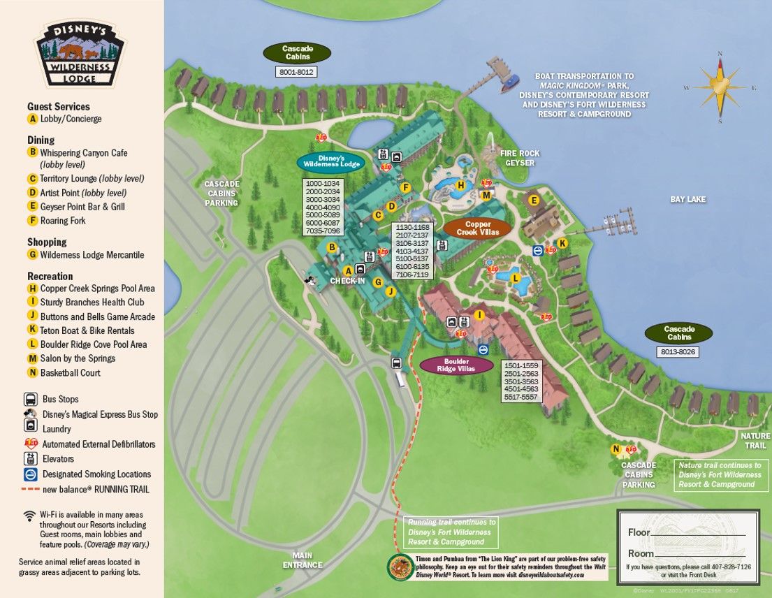 Boulder Ridge Villas resort map