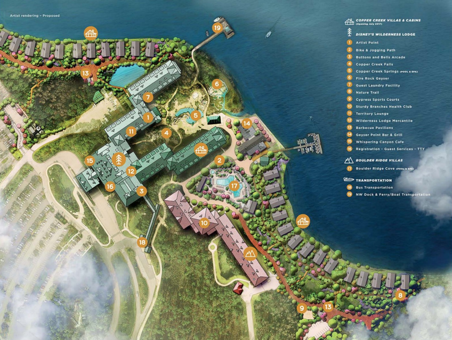 Copper Creek Villas resort map