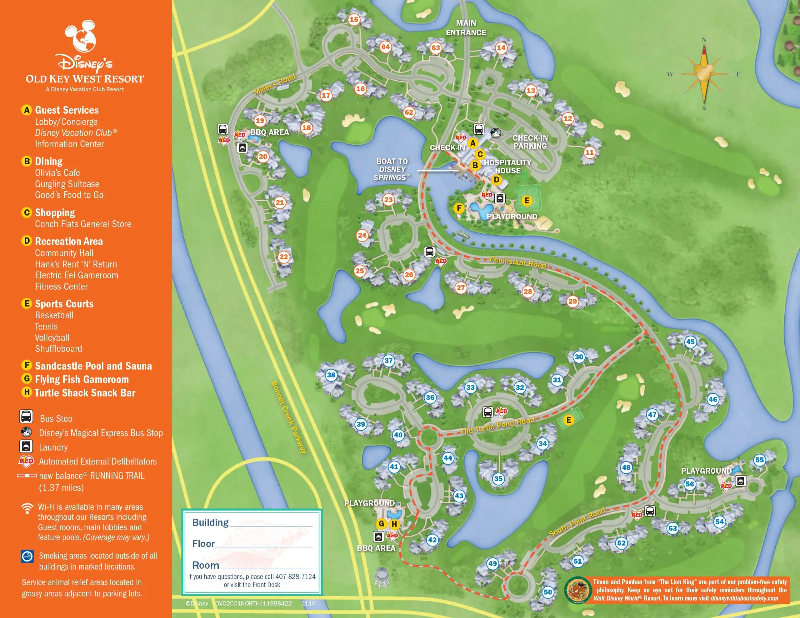 Old Key West Resort map