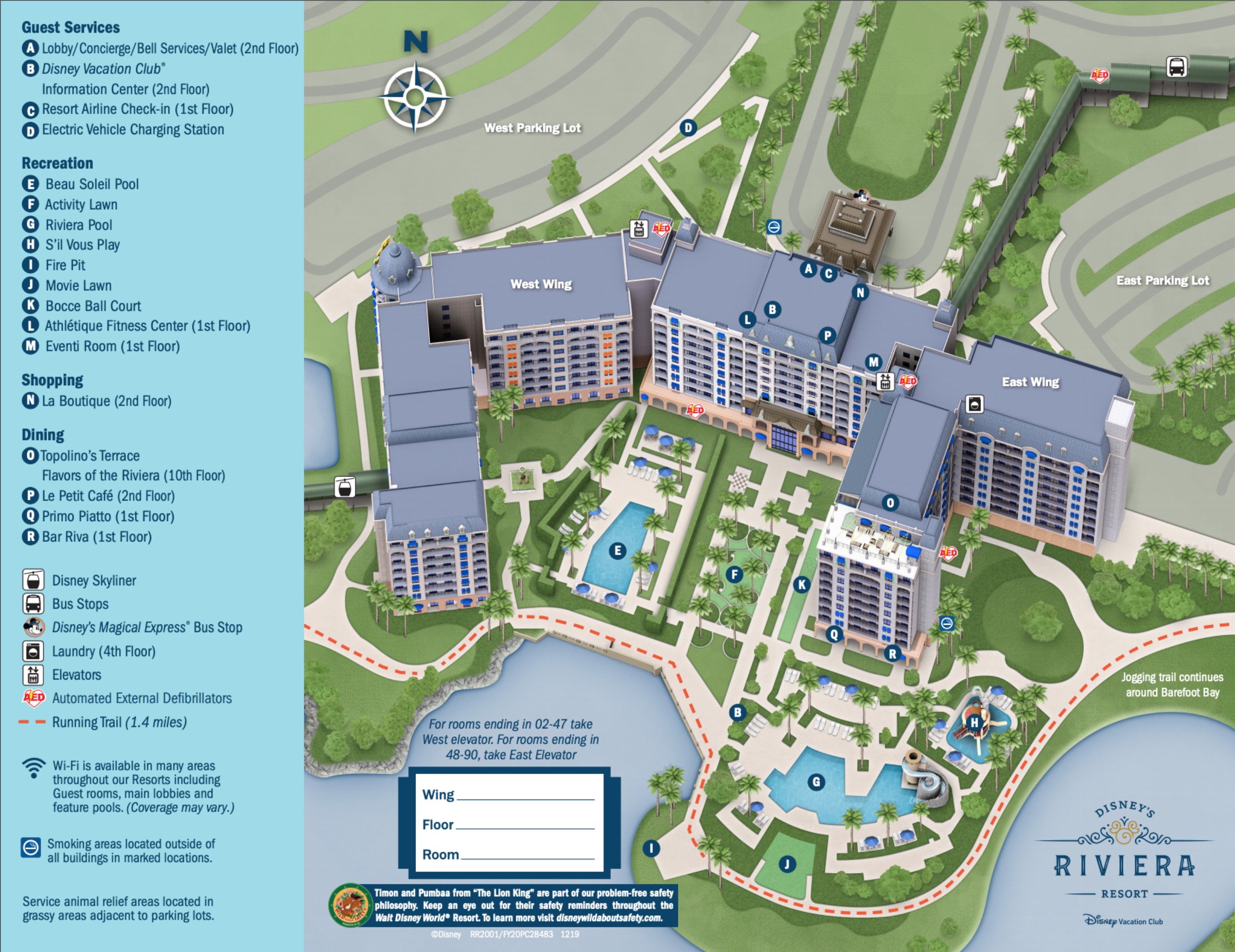 Riviera Resort map