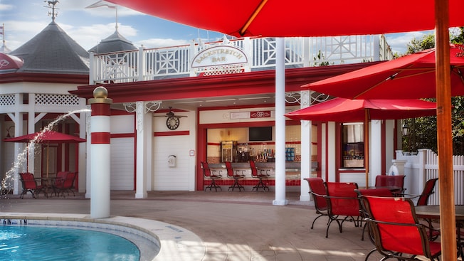 Backstretch Pool Bar dining photo