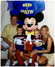 Webb family with teddy bear
